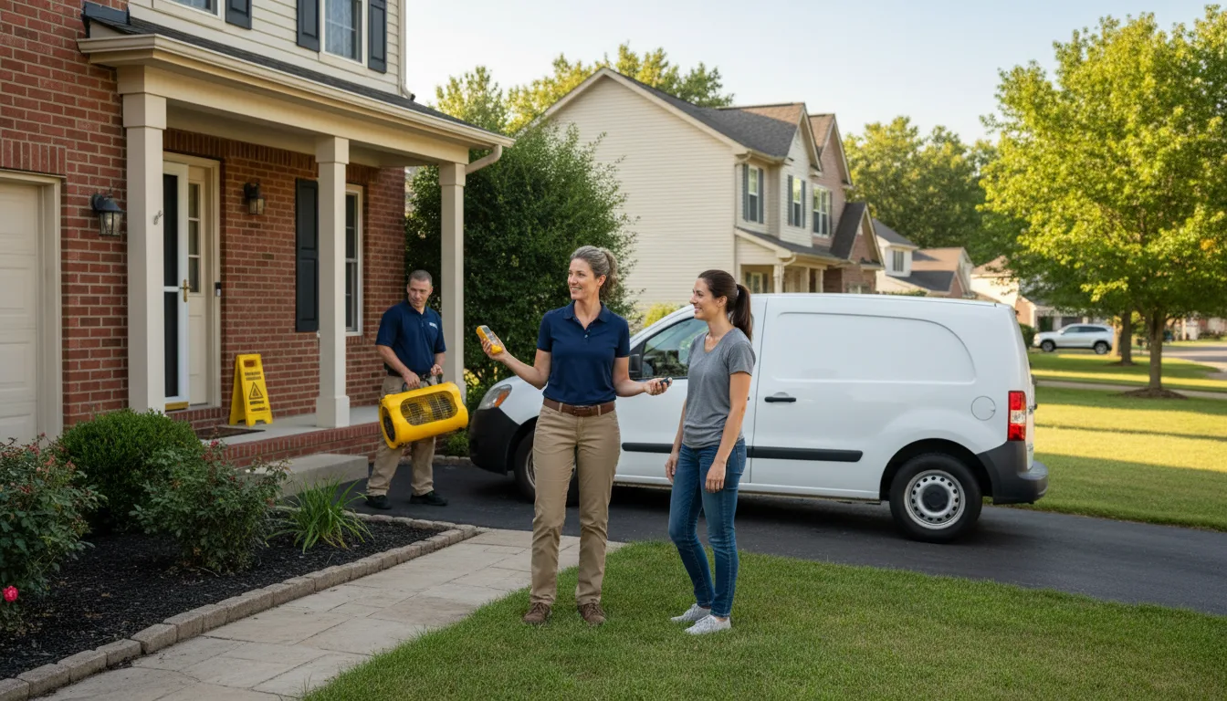 Residential water damage restoration in Plainview, TX